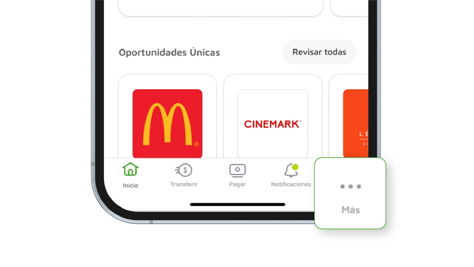 1.- Ingresa a la App > opción Más